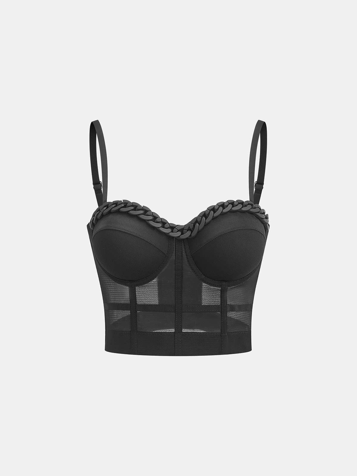 Chain Strap Boned Corset Top