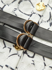 Puff Sleeve Lace Maxi Dress with Double Belt