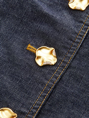 Metal Button Fitted Tailored Jacket