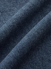 Mid-Waisted Denim Curved-Leg Pants