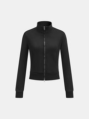 Convertible Collar Zip-Up Sweatshirt