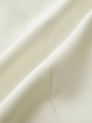 Scalloped Collar Metal Button Blazer