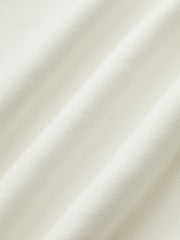 Off-Shoulder Cropped Fleece-Lined Sweatshirt