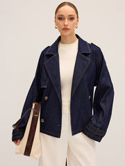 Denim Short Trench Coat
