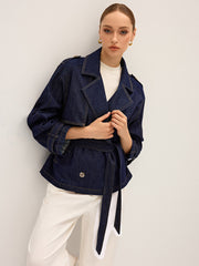 Denim Short Trench Coat