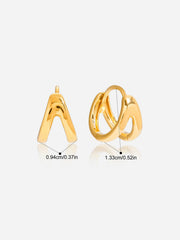 Irregular Shaped Hoop Earrings