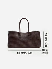 Woven PU Tote Bag