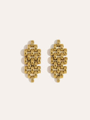 Golden Linked Drop Earrings