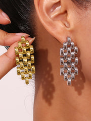 Golden Linked Drop Earrings