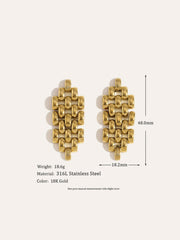 Golden Linked Drop Earrings