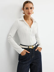 Textured Button-Down Shirt