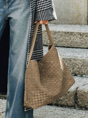 Woven Textured Tote Bag