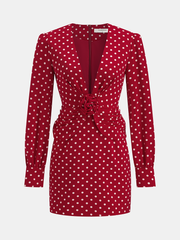 Polka Dot Rosette Top and Skirt Set