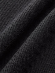 Ruffled Cuff Color-Block Collared Knit Top