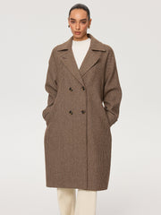 Subtle Checkered Double Breated Coat