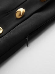 Metal Detail High-Waist Shorts