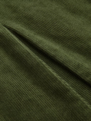 Pleated Corduroy Midi Skirt