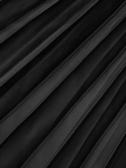 Belted Pleated Long Sleeve Shirt Dress