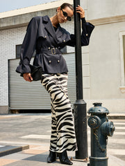 Double-Breasted Belted Trench Coat