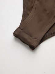 Striped Long-Sleeve Collared Bodysuit