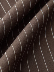 Striped Long-Sleeve Collared Bodysuit