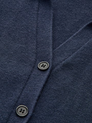 Collared Button Front Longline Knit Cardigan