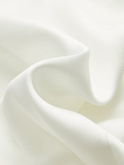 Lapel Collar Tie Satin Wrap Shirt