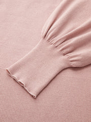 Bow Tie Neck Wool Blend Sweater