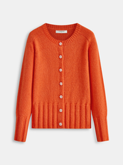 Floral Button Wool Blend Cardigan