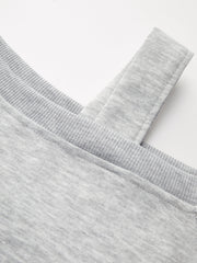 Strap Detail Off-Shoulder Sweatshirt