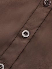 Wrap-Front Tie-Back Shirt Dress