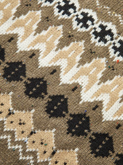 Wool Blend Fair Isle Pattern Sweater