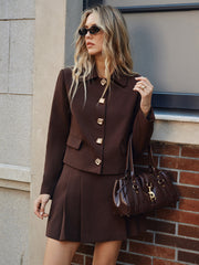 Collared Metal Button Jacket