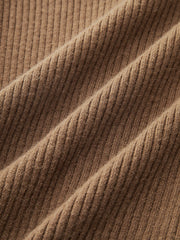 Puff Sleeve Ribbed V-Neck Cardigan