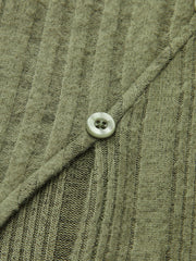 Flared Cuff Asymmetric Ribbed Knit Top