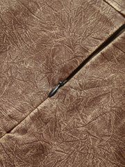 Faux Leather Belted Mini Skirt