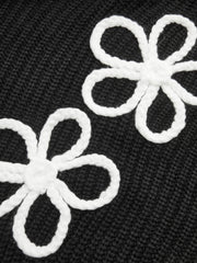 Flower Applique Sweater