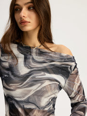 Stormy Mesh Off Shoulder Top