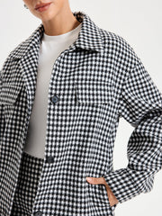 Checkered Lapel Jacket