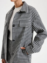 Checkered Lapel Jacket