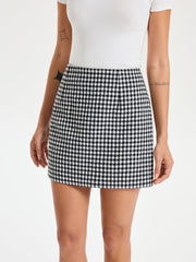 Checkered Mini Skirt