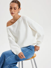 Off-Shoulder Oversized Sweatshirt