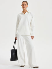 Oversized Polo Jumper & Pants Set