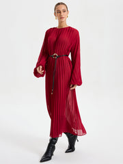 Pleated Long Dress