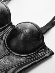 Crocodile Embossed Corset Top