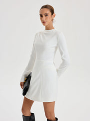 Shoulder-ruched Minimal Dress