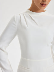 Shoulder-ruched Minimal Dress