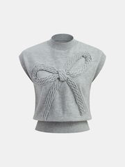 Bow Detail Knitted Vest