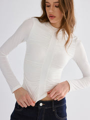Ruched Long Sleeve Top