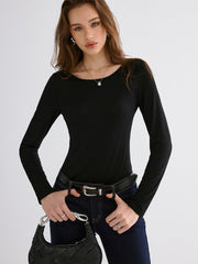 Butterfly Lace Back Long Sleeve Shirt